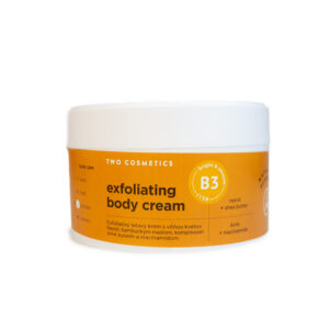 exfoliating body cream s niacínamidom a AHA kyselinami